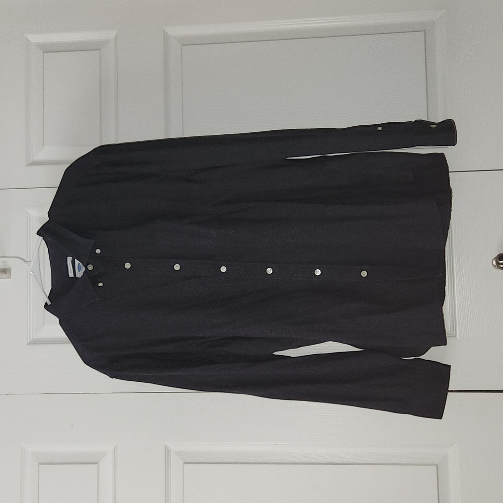 Old Navy Charcoal Gray Button Down Long Sleeve Sh… - image 1